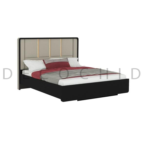 تخت خواب دو نفره بنیتا مشکی M19 - طوسی