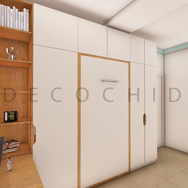 تخت خواب تاشو سفید گردویی D.1137
