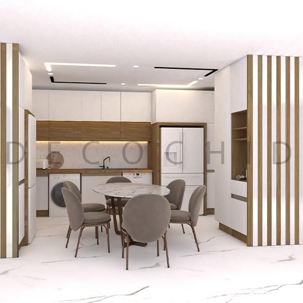 کابینت آشپزخانه سفید D.3041