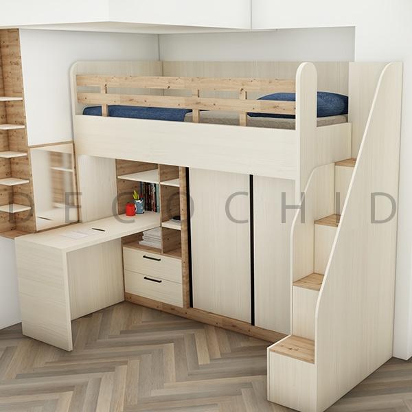 تخت خواب چند منظوره سفید گردویی D.1152