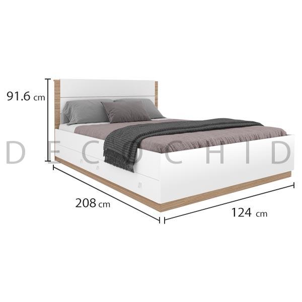 ابعاد تخت خواب یک و نیم نفره هرمس