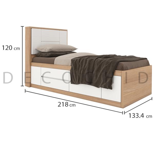 ابعاد تخت خواب یک و نیم نفره رادین