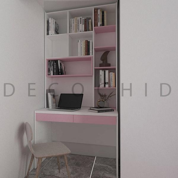 میز تحریر سفید صورتی D.4048