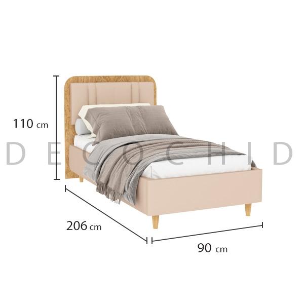 ابعاد تخت خواب یک نفره دلوین عرض 90