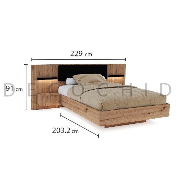 ابعاد تخت یک و نیم نفره رستا عرض 120