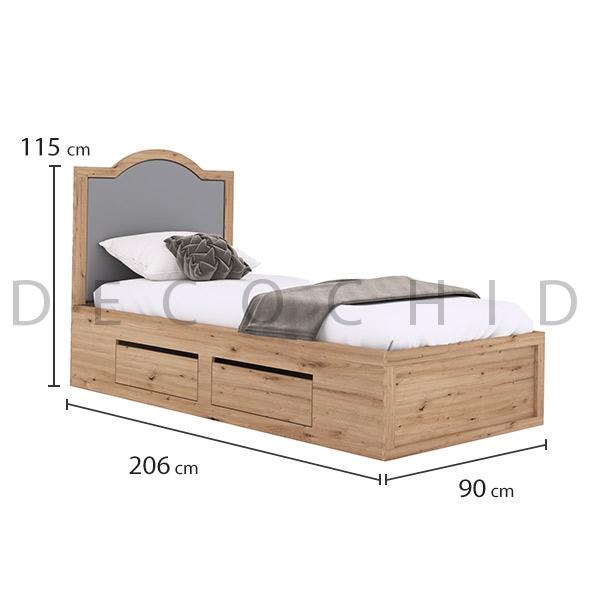 ابعاد تخت خواب یک نفره سروین عرض 90