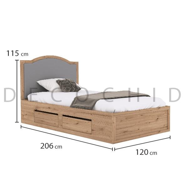 ابعاد تخت خواب یک و نیم نفره سروین عرض 120