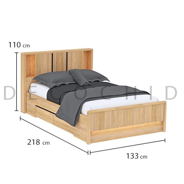 تخت یک و نیم نفره کشو دار رایکا عرض 120