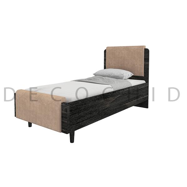 تخت خواب یک نفره نلا عرض 90 مشکی M141