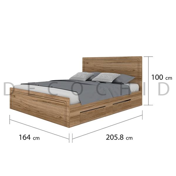 ابعاد تخت خواب دو نفره گیتا عرض 160